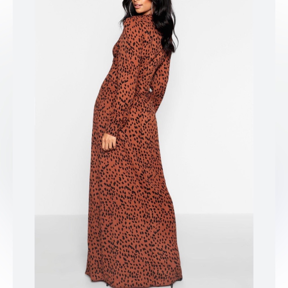Boohoo TALL LEOPARD PRINT MAXI DRESS
